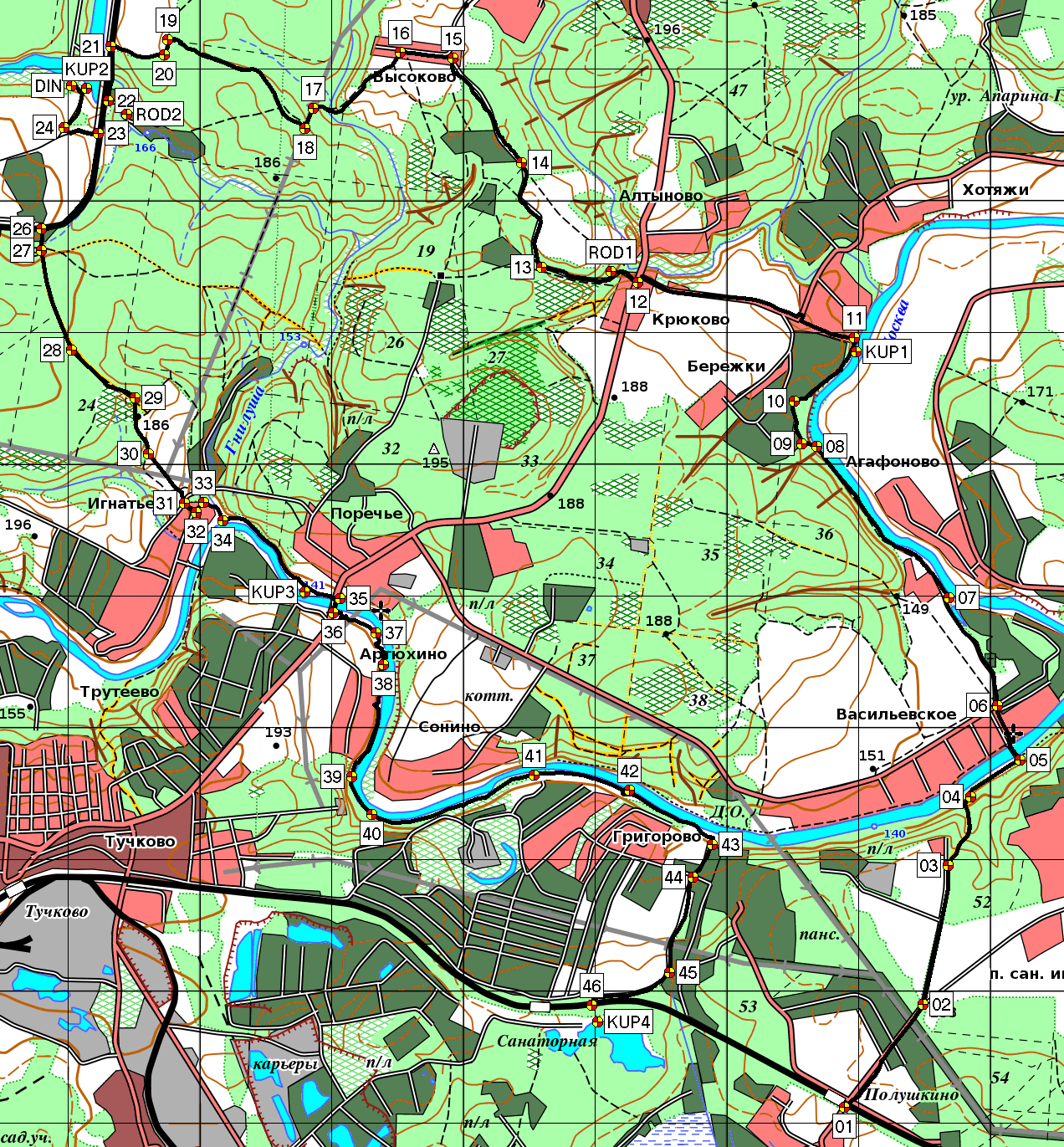 Карта полушкино одинцовский район